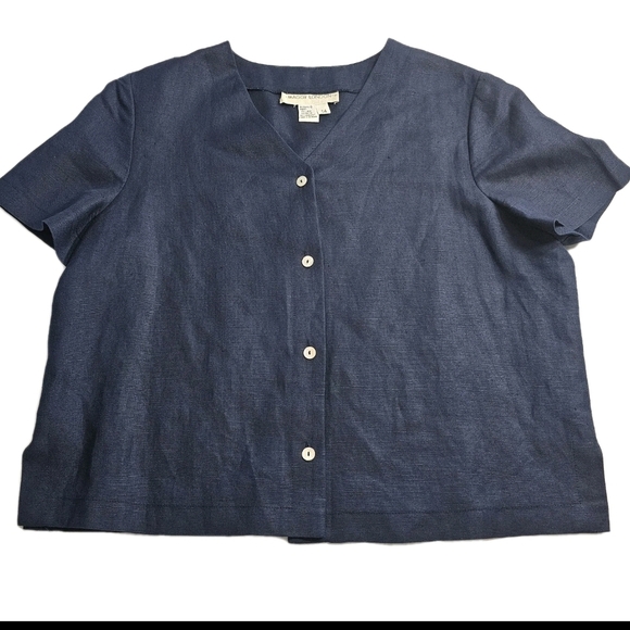 Maggy London Linen Rayon Blue 2 pc Jacket Career Work Maxi Versatile Dress 14 - Picture 6 of 16